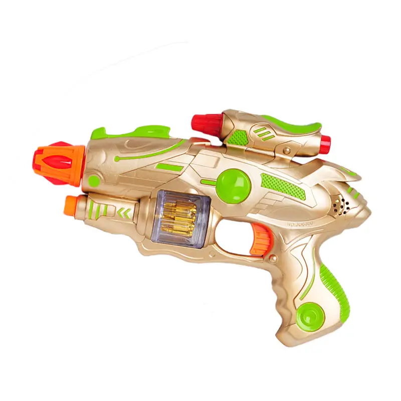 2024 Neue elektrische Blitzlichter Töne Kinder Pistole Modell Gewehr Spielzeug Kinder Raumfahrtspielzeug B/O Gewehr mit Tönung