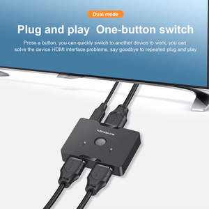 Mindpure 3 puertos HDMI Switch 3 puertos Dual bidireccional 1 en 2 2 Entrada 1 salida HDMI Switcher Splitter 4K HDCP2.2 Convertidores de video