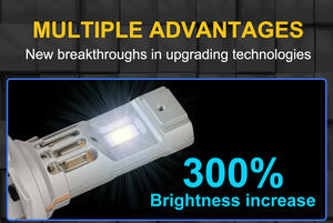 1:1 H7 6000LM 28W CSP Super Brightลูกโลกชุด 6000K สีขาว H4 หลอดไฟ LED ไฟหน้าใหม่ 12V โวลต้า - Product Image 3