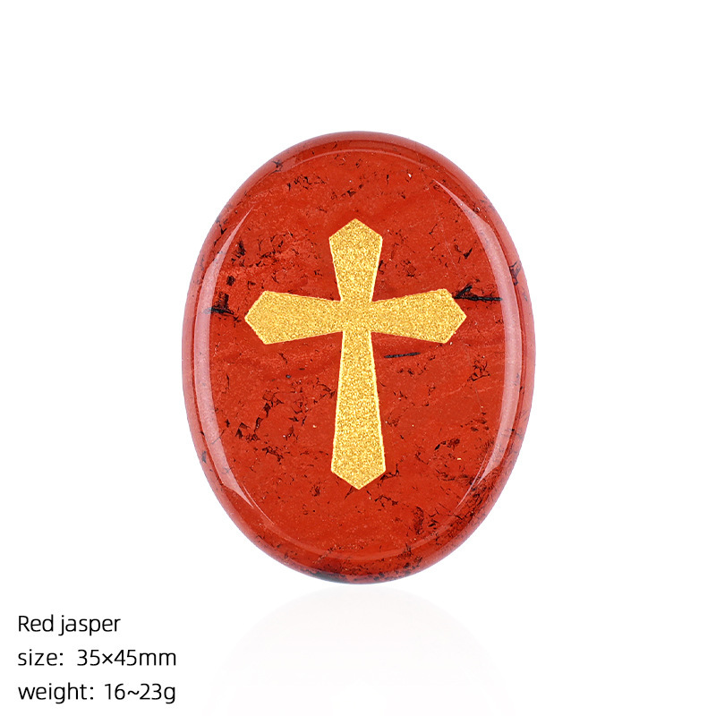 Red jasper palm stone