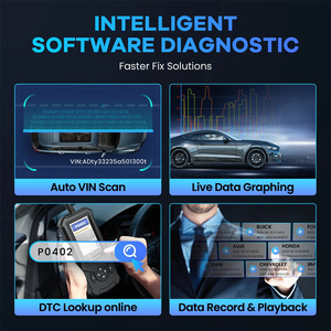 MUCAR CDE900 Obd2 escáner 2 + 16G <span class=keywords><strong>Auto</strong></span> herramientas de diagnóstico de coche automotriz OBD escáner herramienta lector de código 4 "Pantalla táctil actualización gratuita - Product Image 3