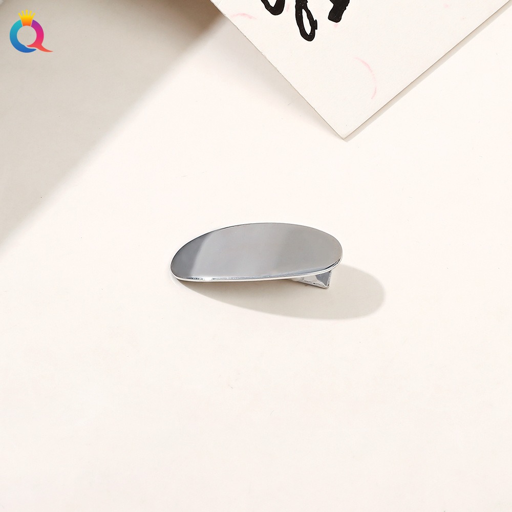 Pince alligator en métal-4cm Ovale Blanc K