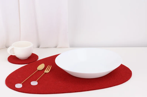 桌面保护定制毡垫隔热圆毡餐垫和杯垫 - Product Image 6