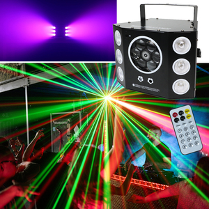 YSH 100W UV-Laserlichter DJ Stage Bee Eye Strobe Disco Strahl muster Remote DMX-Steuerung für Hochzeiten Bars Kirchen Disco Shows