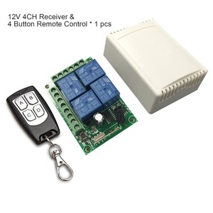 Universal Wireless Remote Control Switch DC 12V 4CH relais Receiver Module With 4 kanal RF Remote 433 Mhz Transmitter - Product Image 2