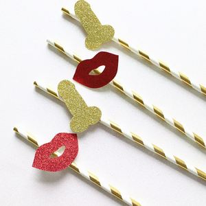 单身派对装饰五彩纸屑母鸡新娘将成为团队新娘纸杯蛋糕礼帽和吸管派对装饰HS194