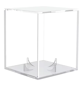 Rõ ràng Acrylic plexi Cube mang tính biểu tượng hộp hiển thị cho các sản phẩm bóng chày bóng chày chủ hiển thị trường hợp - Product Image 4