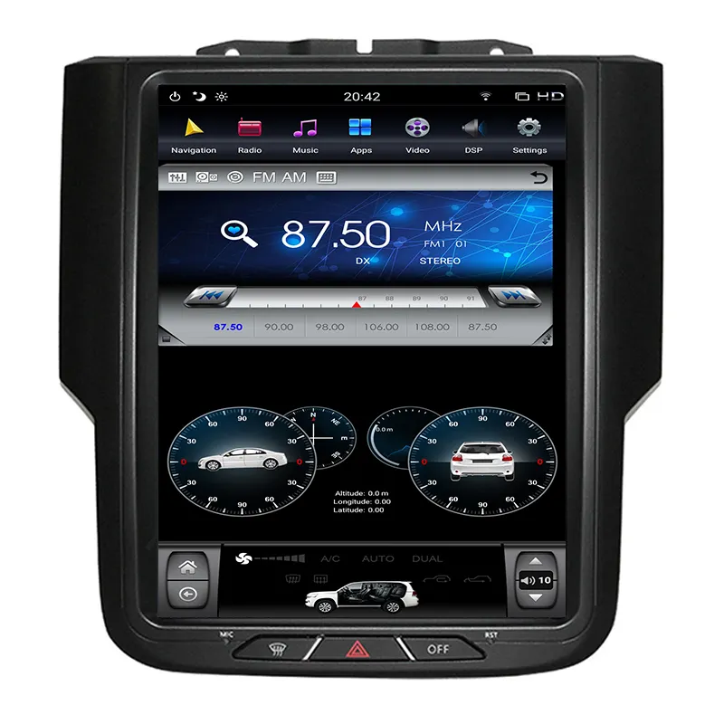 AOONAV Tesla estilo cabeza de radio unidad doble din 17 pulgadas DVD navegación para Ford de la expedición, 2007-2017 carplay Cámara