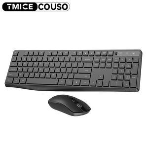Teclado de ordenador silencioso de oficina de 104 teclas de tamaño completo y 2,4G, combinación de teclado y ratón inalámbrico Multimedia para PC, tableta y portátil - Product Image 1