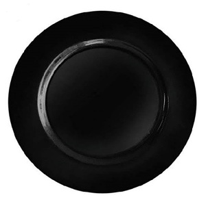 Programmi della famiglia reale per il caricatore rotondo piatto di qualità fatto a mano in polvere nero rivestimento piatto di lusso <span class=keywords><strong>Design</strong></span> per uso domestico