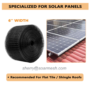 Solar Panel <strong>Bird</strong> Guard 1.5mm Heavy Duty 6in X 100ft Critter Guard Mesh Pest Control for Solar Panels - Product Image 2