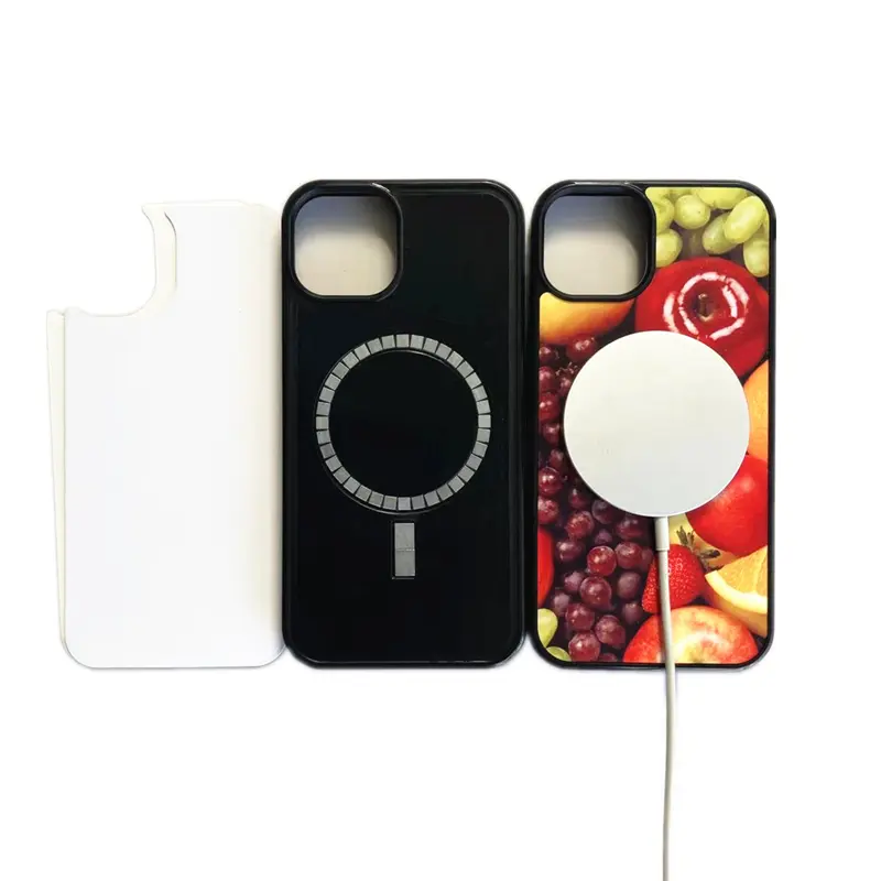 Top Quality Blank magnetic Sublimation Mobile Phone Case For Iphone 12 13 14 support wireless charging