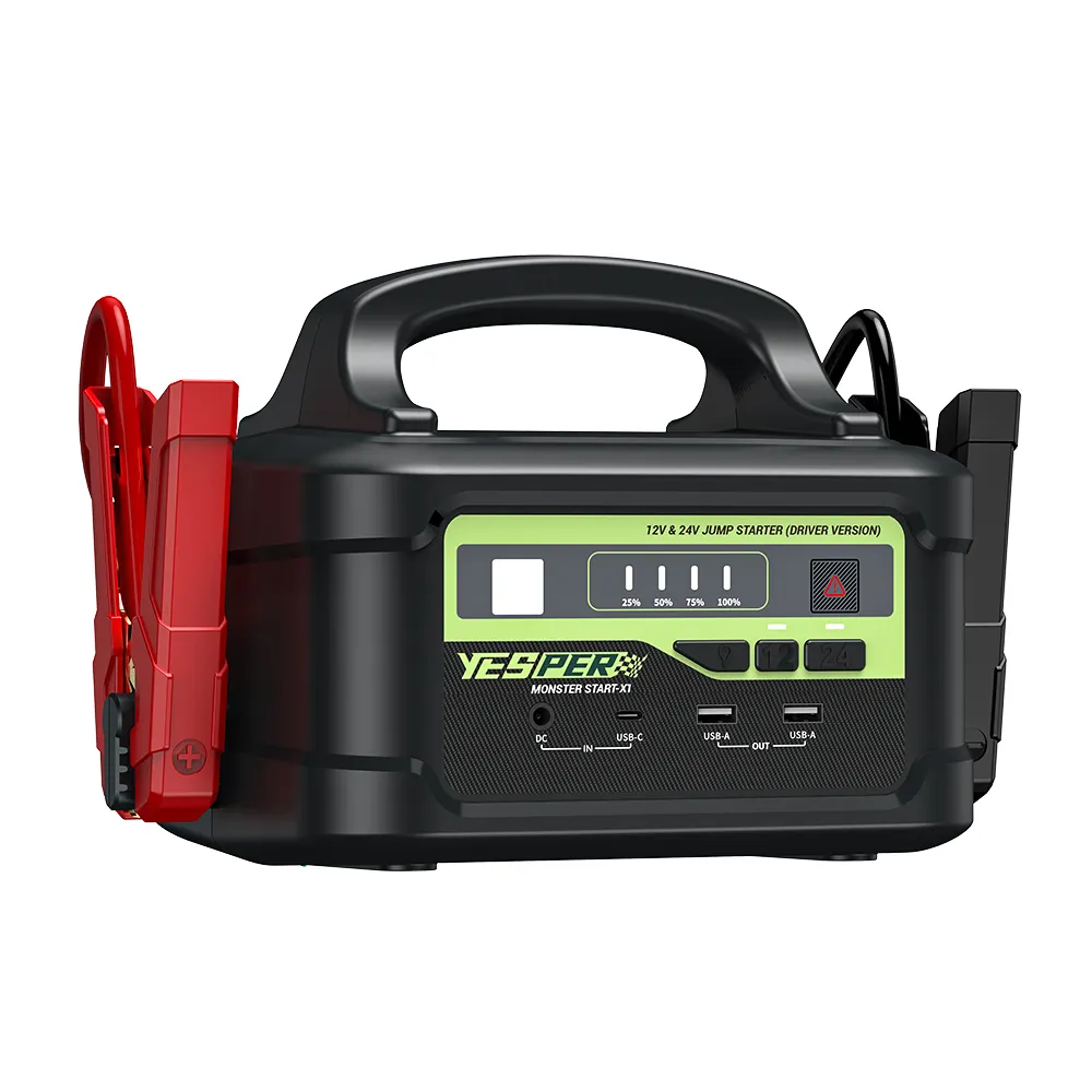 Yesper Monster X1 modelo 12V 24V jumpstarter arrancador de coche 58800mAh banco de energía portátil para coche arrancador de camión