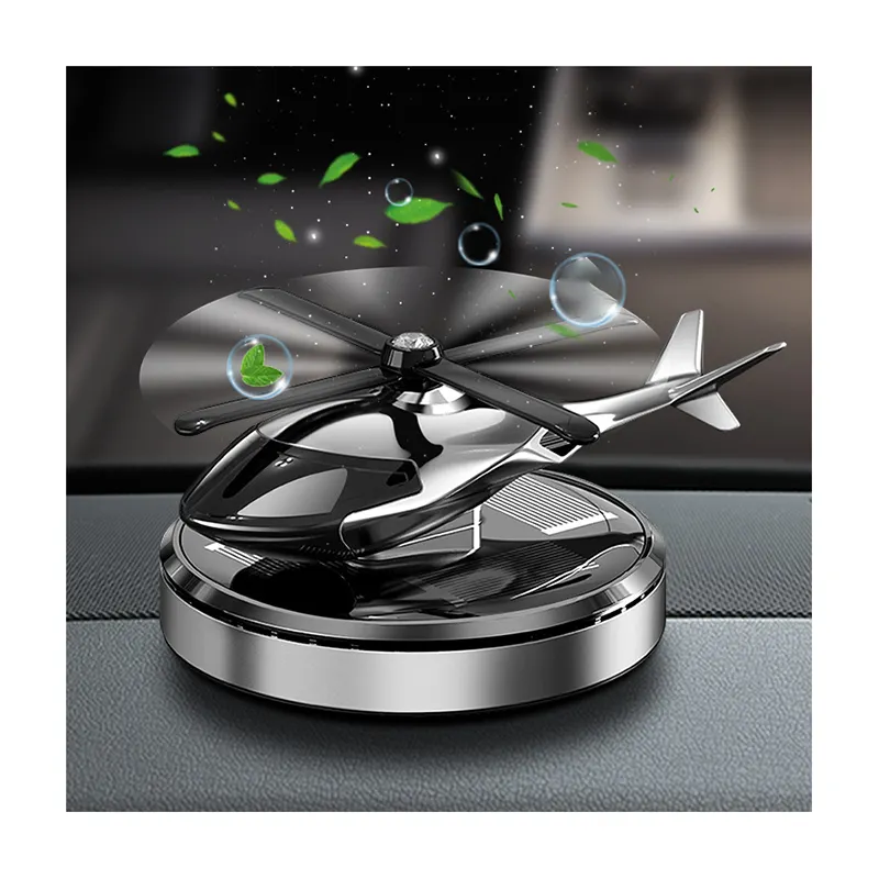 Wholesale Factory Luxury Propeller Helicopter Design Car Perfume Car Solar Perfume Diffuser Solar Rotating Car Freshener