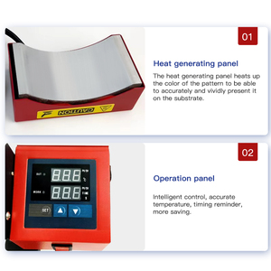 DELIOU Curved Element Clamshell Design Rigid Steel Frame <strong>Digital</strong> LCD <strong>Timer</strong> and <strong>Temperature</strong> <strong>Control</strong> Hat Heat Press Machine - Product Image 3