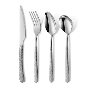 Flatware sets thép không gỉ sang trọng bạc thiết lập dao kéo với Hộp quà tặng - Product Image 6