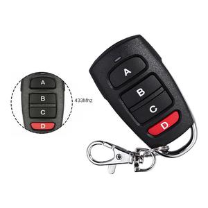 Siyah 4 düğme evrensel kablosuz öğrenme kodu elektrik teksir 433 MHZ Metal garaj kapısı 433 Mhz uzaktan kumanda uzaktan - Product Image 6