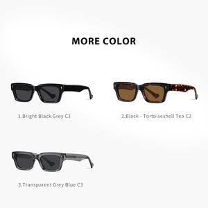 Sunray biểu tượng tùy chỉnh dày Acetate khung đen phân cực UV400 kính mặt trời cổ điển vuông chất lượng cao Kính mát cho phụ nữ người đàn ông - Product Image 5