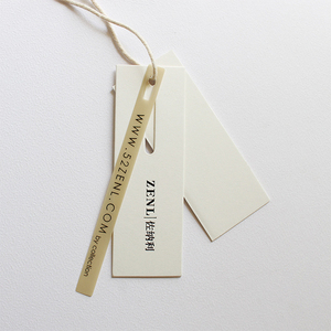 Etiqueta con impresión personalizada 300gsm, Logo de lujo en relieve y papel de aluminio, para ropa, precio, Colgante con cadena - Product Image 5