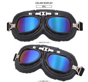 نظارات للدراجات النارية نظارات دراجة نارية الطيار Steampunk من خمر خوذة الدراجات تزلج نظارات شمسية كلاسيكية - Product Image 2