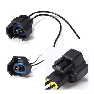 2 Pin/Way Fuel Injector Connector Plug With Cable Wire Pigtail for Sard <strong>Tomei</strong> Blitz HKS Helix 1jz 2jz 6189-0060 - Product Image 4