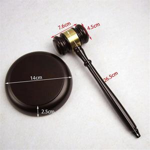 Factory Custom Solid Wooden <strong>Gavel</strong> Hammer Sound Block Set for Lawyer Judge - Product Image 3