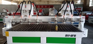 Venta caliente CNC Multihead Router Máquina de trabajo y grabado de madera a precio competitivo - Product Image 3