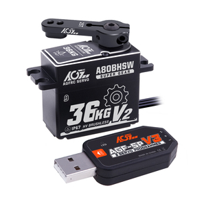 AGFRC A80BHSW V2 36 кг высокий крутящий момент 0,071 S высокая скорость BLS водонепроницаемый металлический механизм цифровой сервопривод для 1/10 весов RC автомобилей/самолетов робот - Product Image 1