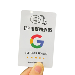 Impresión personalizada Código QR digital Tarjeta de comentarios de Google Tarjeta de regalo PVC Smart NFC Google Play - Product Image 3