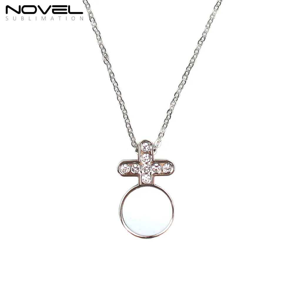 Fashion Jewelry Blanks Custom Necklace Metal Decoration Gift DIY Sublimation Necklaces For Women