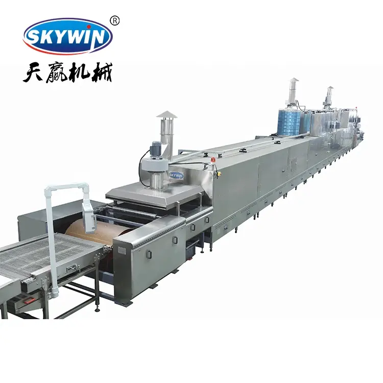 SKYWIN, venta superior, horno de túnel, horno de Gas de panadería Industrial para línea de producción automática de galletas, horno de Gas de 800mm