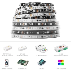 WS2811 RGB5050 SMD LED şerit 12V 96 LED/metre esnek 5M/rulo olmayan su geçirmez Light USB bağlantısı RGB renk ışık için - Product Image 5