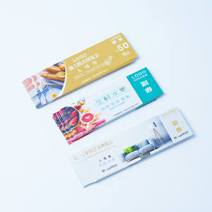 Cupones de papel de cartón impresos personalizados con servicio de impresión de cupones de facturas de código QR para minoristas y restaurantes - Product Image 1