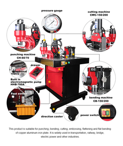 Emeads <strong>Combination</strong> <strong>11</strong> Busbar Processor Hydraulic Tool for Bending Punching Cutting - Product Image 6
