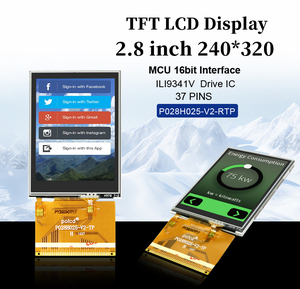 Pocld 2,8 "240*320 Resolución Módulo TFT LCD de 2,8 pulgadas con interfaz MCU Pantalla táctil resistiva Pantalla LCD - Product Image 3