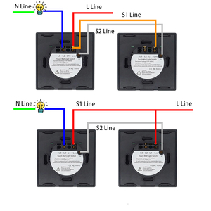 Ab/İngiltere standart gri kristal cam 1 Gang 2 yollu dokunmatik anahtar paneli dokunmatik anahtarı işık duvar sadece dokunmatik fonksiyon anahtarı - Product Image 6
