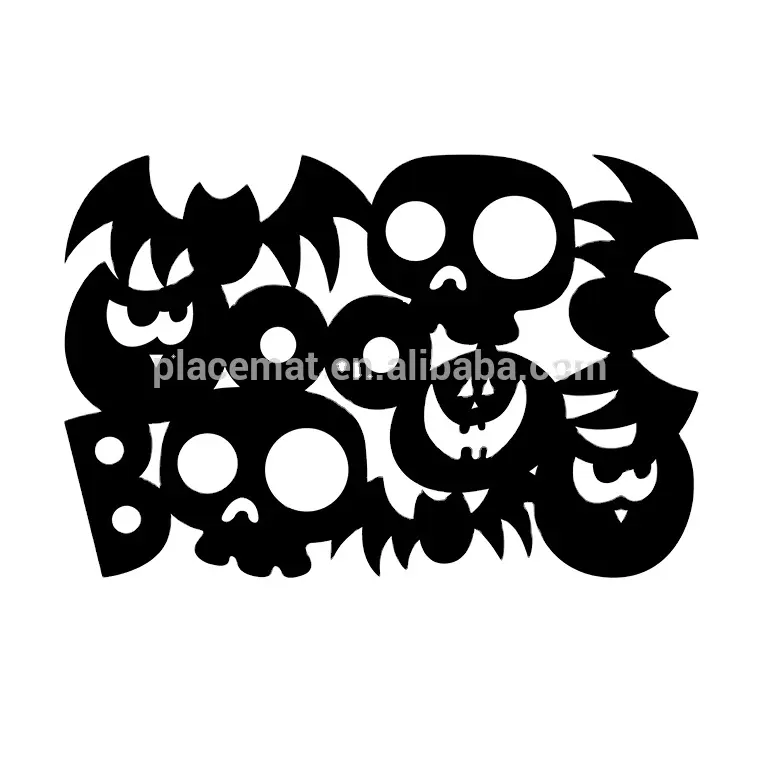 2024 novo Halloween sentiu placemat LFGB teste placemat tecidos não-tecidos para decoração do partido