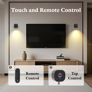RGB <span class=keywords><strong>LED</strong></span> duvar lamba USB güç kaynağı hareket aktif kapalı ev kutlama siyah uzaktan manyetik dağı çoklu fabrika satış