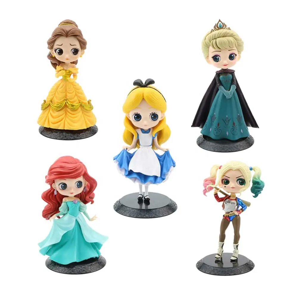 Figuras de la serie de princesas para niños, juguete de Alicia, Cenicienta, Elsa, Sofía, Anna, jasmín, Princesa, regalos