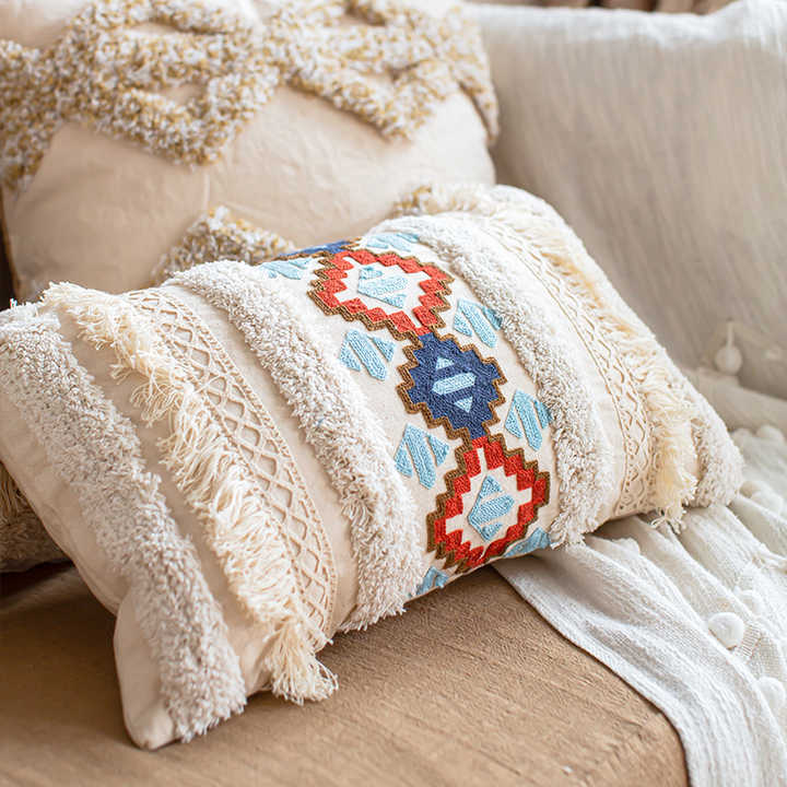 Bohemia Style Custom Pillow case Sofa Lumbar Cushion Cover Living Room Decorative & Throw Pillow Cover Home Decor Back Pillows