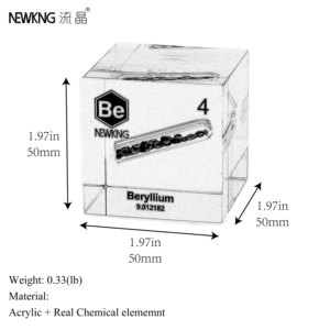 Newkng beryllium là 4 bộ sưu tập bảng tuần hoàn, khối lập phương nguyên tố hóa học thực, khối 5 cm, Acrylic (không phải nhựa rẻ), tùy chỉnh - Product Image 6