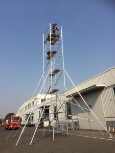 Andamio telescópico de aluminio móvil, torre de escalera en andamio, 10 m de ancho, nuevo estilo - Product Image 5
