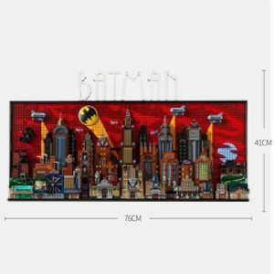 MOC 4210PCSアニメシリーズゴッサムシティスカイラインビルディングブロックモデル76271 M7976ディスプレイアセンブリ少年ギフト用レンガおもちゃ - Product Image 2