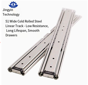 51mm Heavy-duty <strong>Linear</strong> Industrial <strong>Slide</strong> <strong>Rail</strong> Thickened Detachable Double-row Three-layer Solid Ball <strong>Slide</strong> <strong>Rail</strong> (MSM Model) - Product Image 3