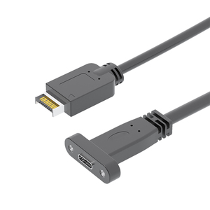 USB 3.120ピンタイプEPCI-EからタイプCメスケーブルマザーボードヘッダー延長ケーブル、プロファイルブラケット付き10Gbps 0.5m