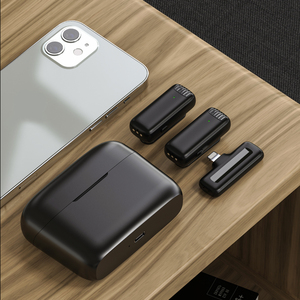 J13 K13 2 in1充電ボックスポータブルビデオ録画ワイヤレスマイクAndroidIOSライブブロードキャスト用ワイヤレスラペルマイク - Product Image 5