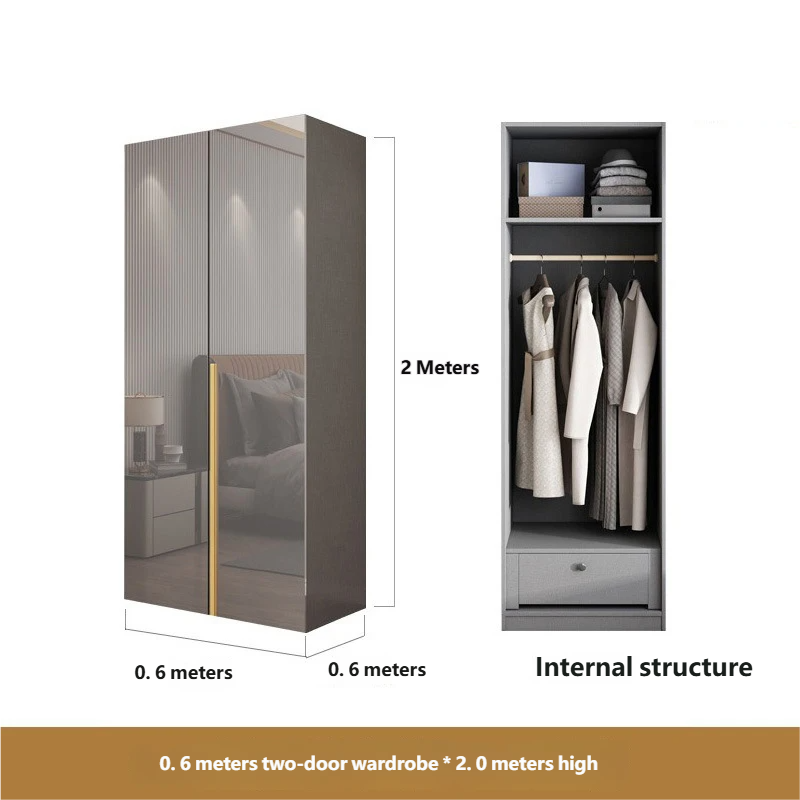 0.6-meter two door wardrobe