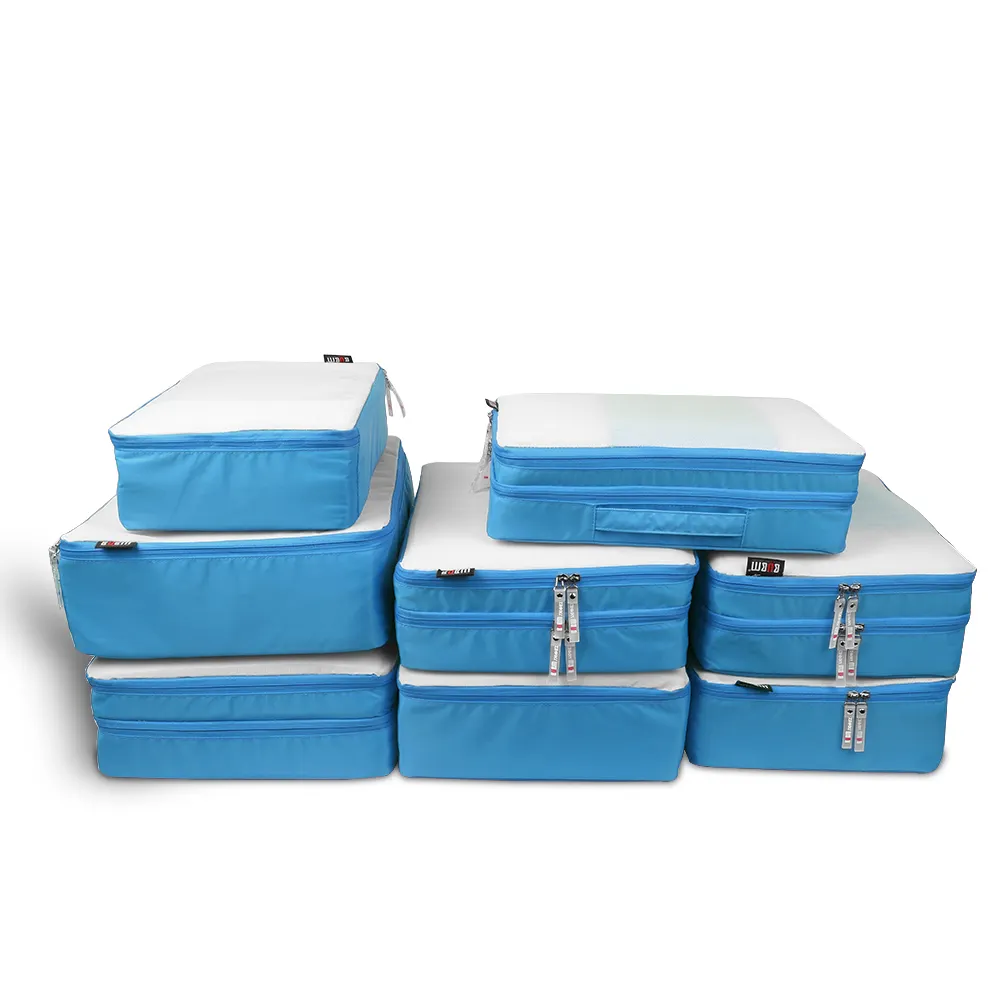 BUBM indirim su geçirmez katlanabilir seyahat 8 parça depolama Set organizatör çanta sıkıştırma ambalaj küpleri için bagaj
