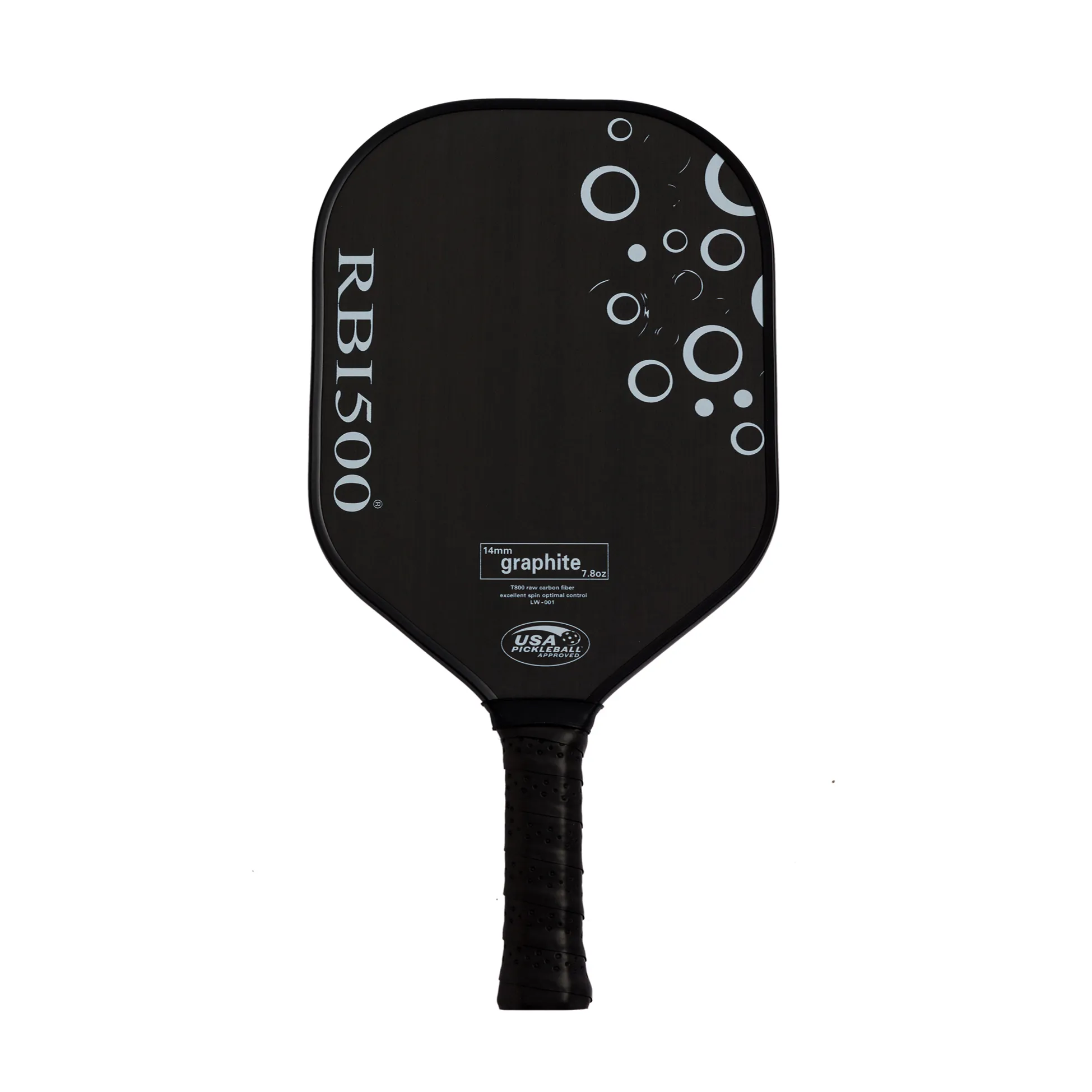 RBI500 USAPA aprobado Raw T800 grafito fibra de carbono cara Pickleball Paddle polipropileno panal núcleo ligero