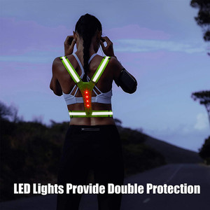 USB Charging Lightweight 3 Light Modes Cycling <strong>Reflective</strong> Vest With <strong>Led</strong> - Product Image 6